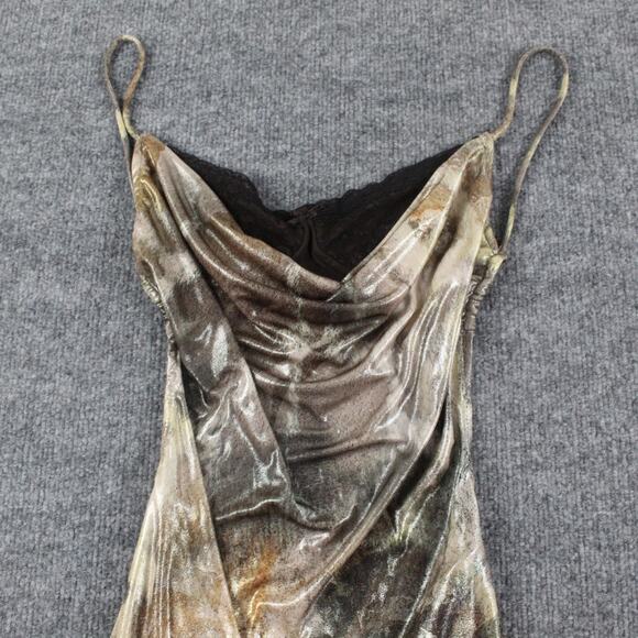 Jaded London Dress Women 0 Leopard Metallic Mirage Mini Going Out Party Cocktail - Picture 6 of 13